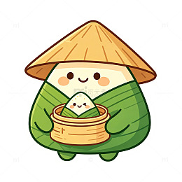 卡通粽子形象插画设计元素