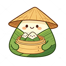 卡通粽子插画