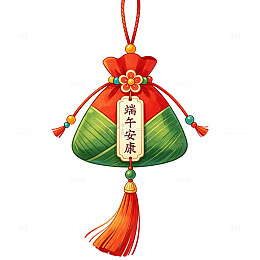 端午祈福香囊装饰插画