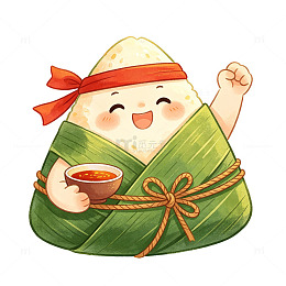 卡通粽子喜庆插画设计素材