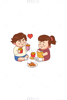休闲零食电商卡通人物