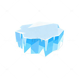 冰雕艺术蓝色背景3D渲染图