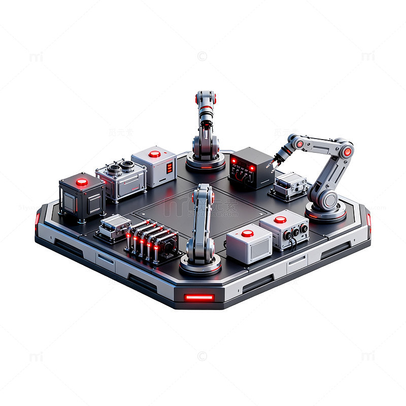 高科技机械臂工作站设计图
