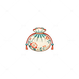 古风花纹袋子图案设计