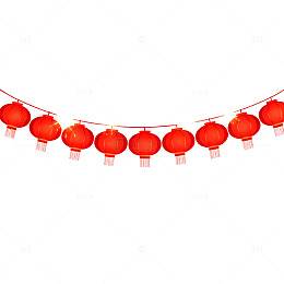红灯笼节庆装饰矢量素材