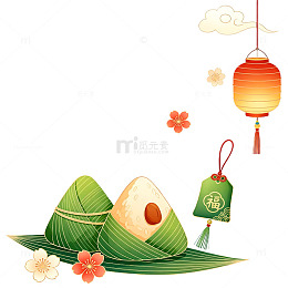 端午佳节粽子灯笼喜庆设计素材