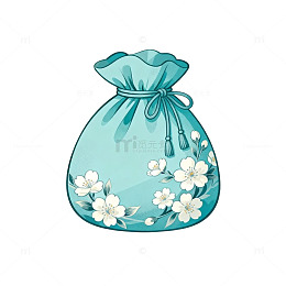 卡通花朵袋子设计素材