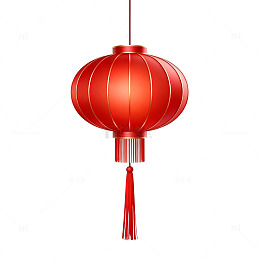 红色传统中国灯笼图案元素