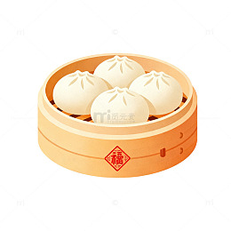 小笼包插画设计素材