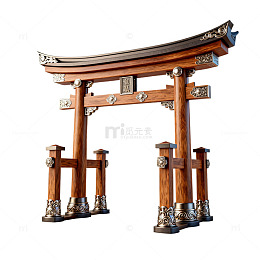 日式传统门模型
