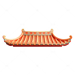 传统中式屋檐装饰图案元素