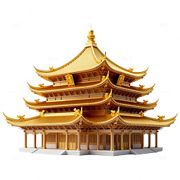 金碧辉煌古建筑模型