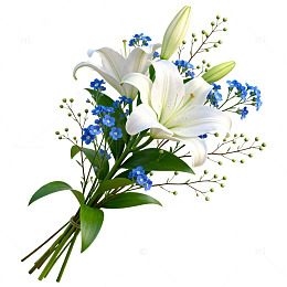 百合花束花卉装饰素材