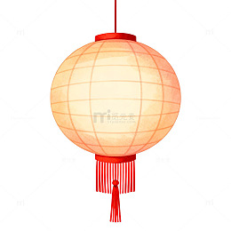 中国红传统灯笼插画素材