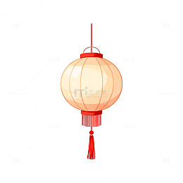 中国红传统灯笼图案装饰元素