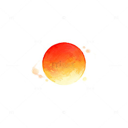 水彩太阳图案设计元素