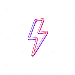 霓虹闪电图案设计素材