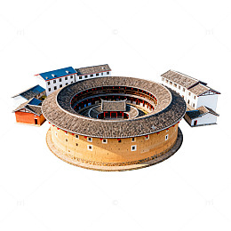 福建土楼建筑模型