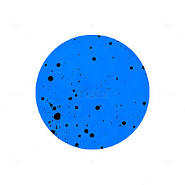 蓝色圆点抽象画