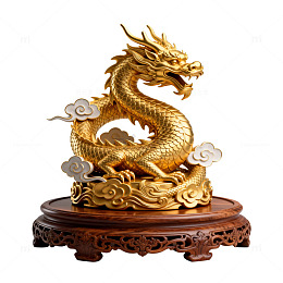 金龙雕像精美摆件装饰品