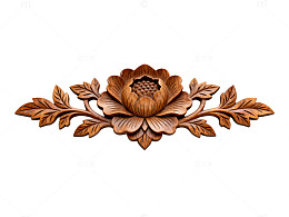 精美木雕花卉装饰图案