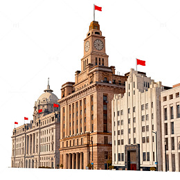 建筑风格外滩历史建筑矢量素材