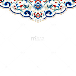 蓝色花纹背景装饰图案