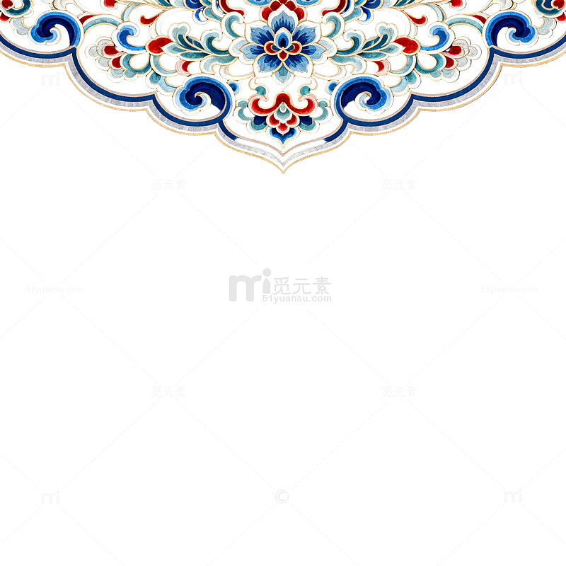 蓝色花纹背景装饰图案
