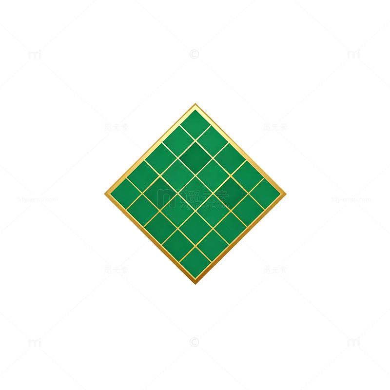 几何风绿色方格菱形图案设计素材