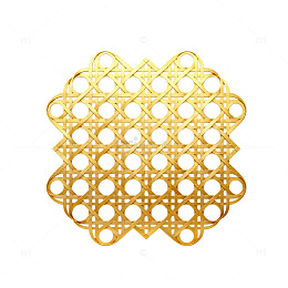 金色几何镂空花纹矢量素材