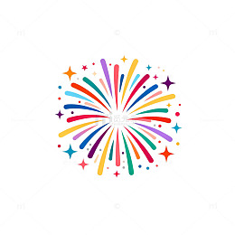 矢量风烟花绽放节日庆祝设计素材