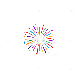 矢量风烟花绽放节日庆祝设计素材