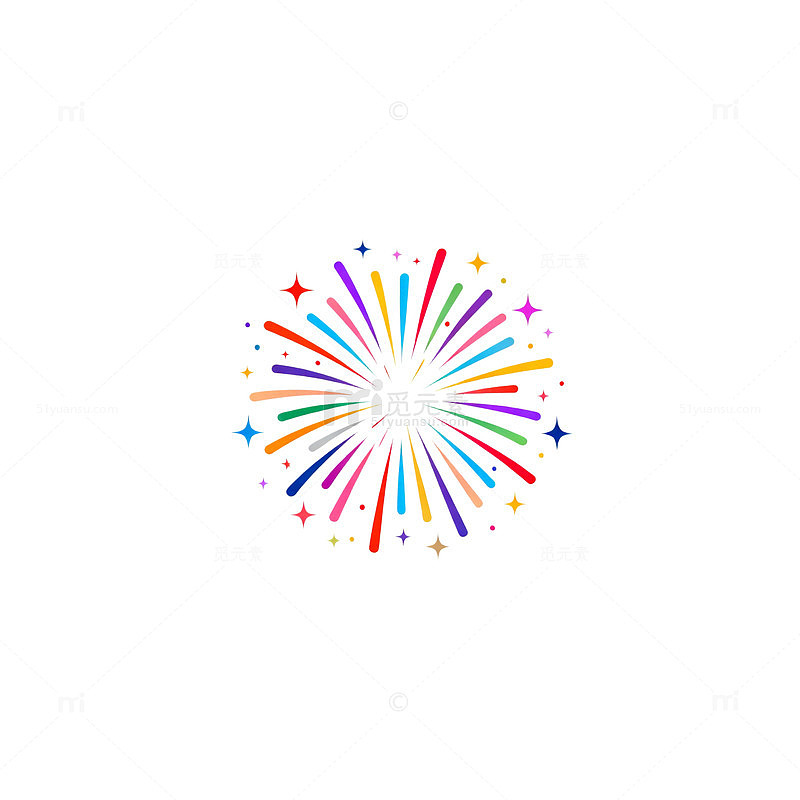 矢量风烟花绽放节日庆祝设计素材