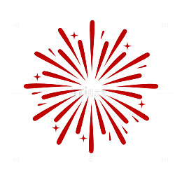 简约风烟花绽放矢量设计素材