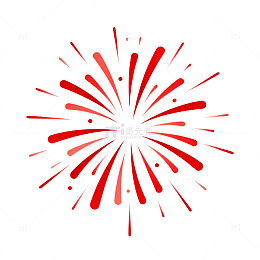 矢量风红色烟花爆炸设计素材