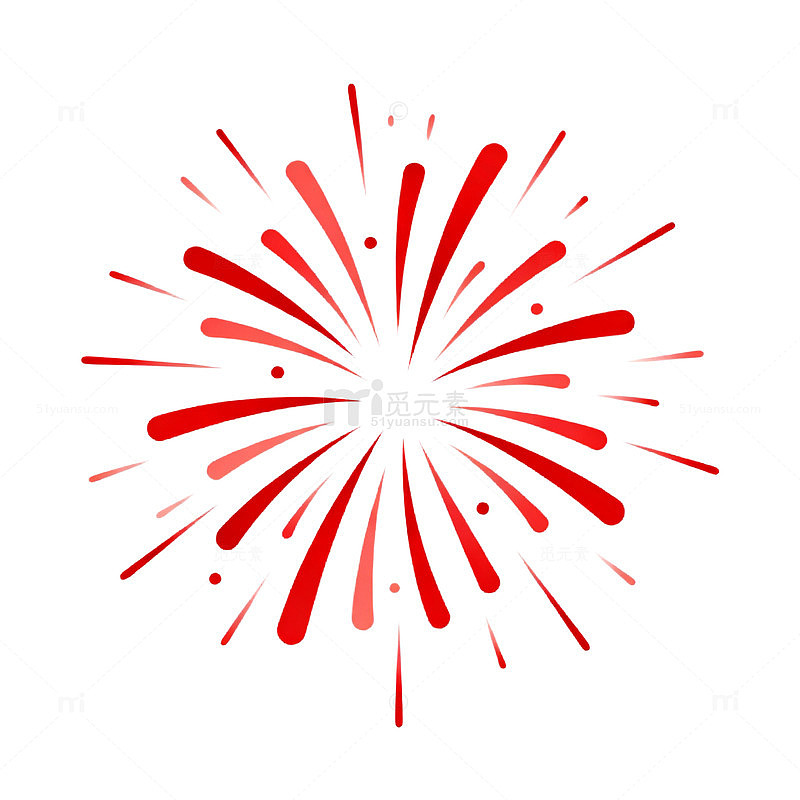 矢量风红色烟花爆炸设计素材