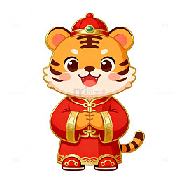 卡通风虎年春节吉祥物设计素材