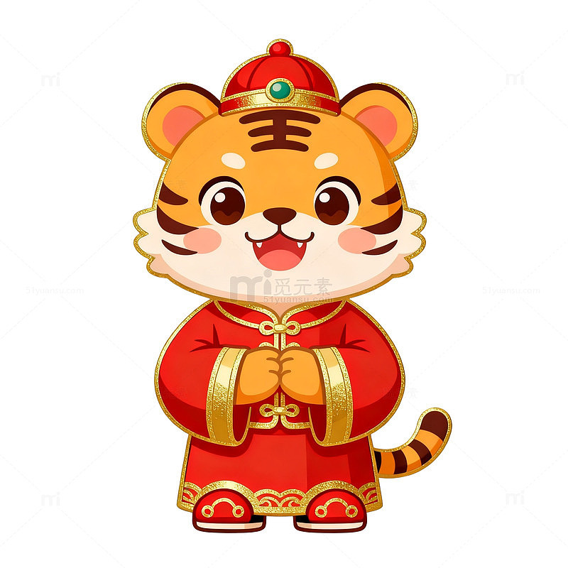 卡通风虎年春节吉祥物设计素材