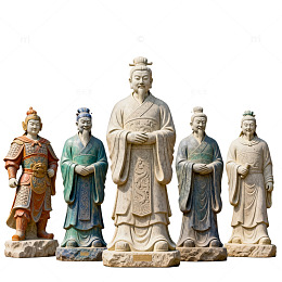 古典风古代人物雕像设计素材