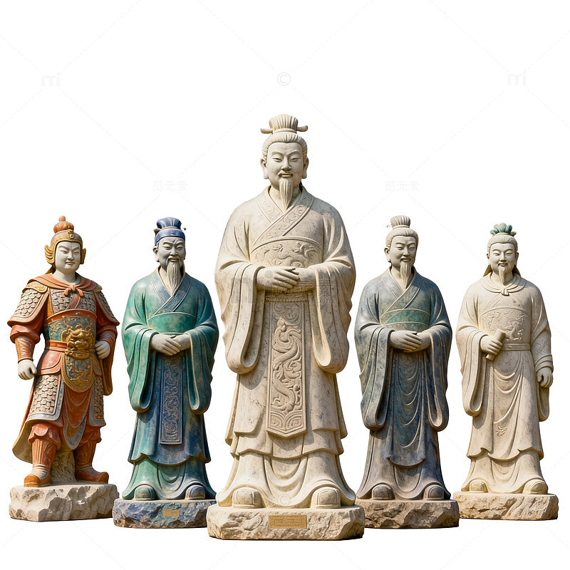 古典风古代人物雕像设计素材