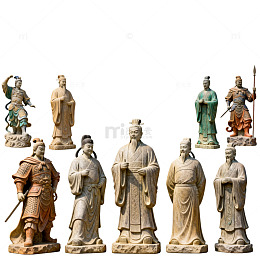 古风宫廷人物雕像设计素材