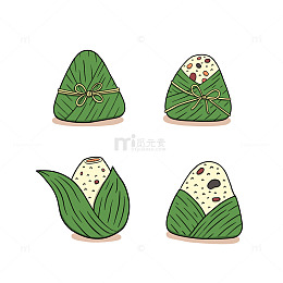 手绘风端午节粽子插画设计素材
