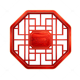 中式风格窗格纹样矢量设计素材