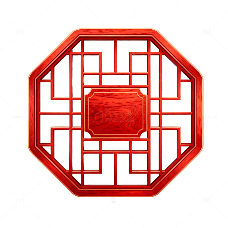 中式风格窗格纹样矢量设计素材