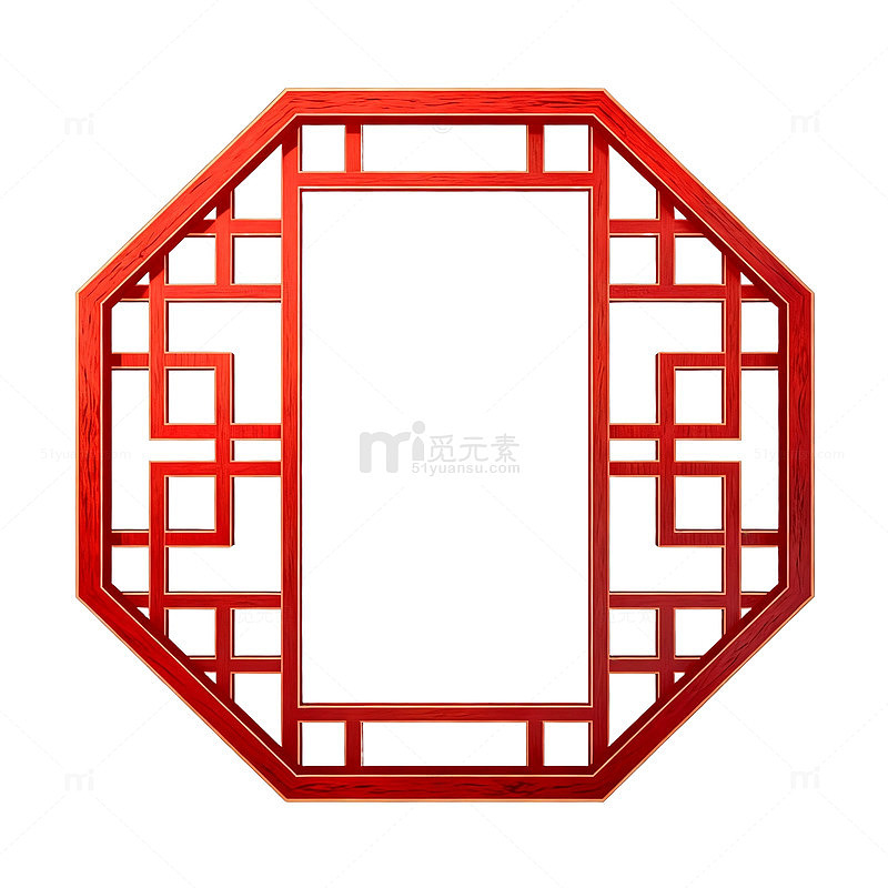 中式风格窗格图案设计素材