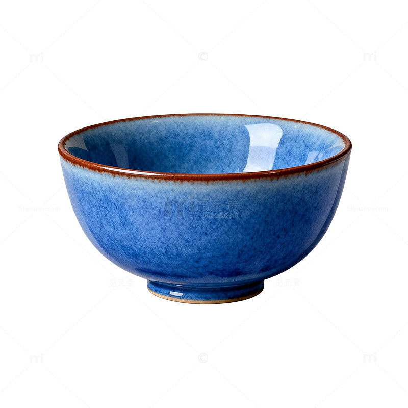 简约风蓝色陶瓷碗器皿设计素材