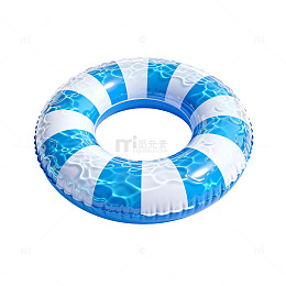 简约风夏日泳圈充气玩具设计素材
