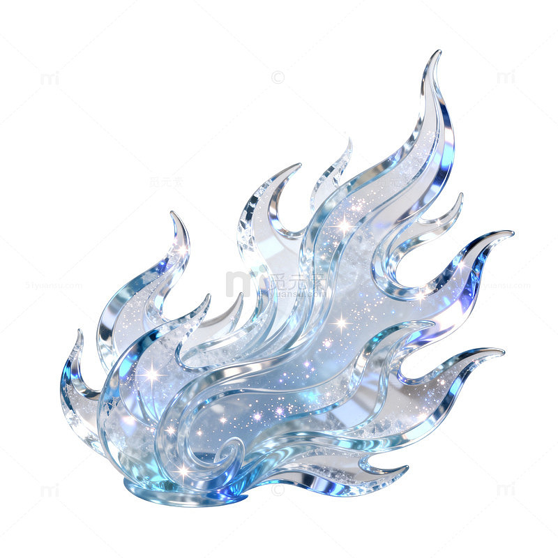 水晶风冰焰火焰特效设计素材
