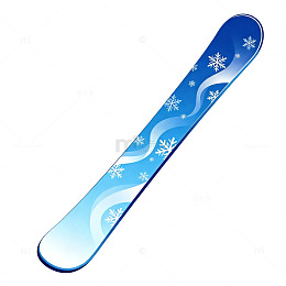 矢量风冬季滑雪板雪花图案设计素材