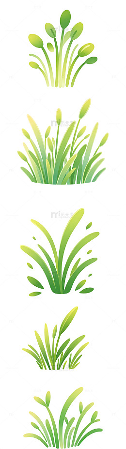 手绘迷你草芽